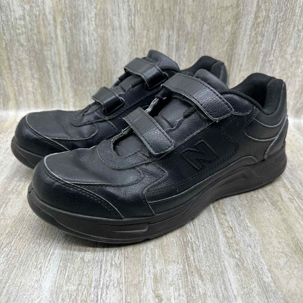 NEW BALANCE 576 Black Leather Sneakers 2 Strap Walking Shoes‎ Mens 10.5 D